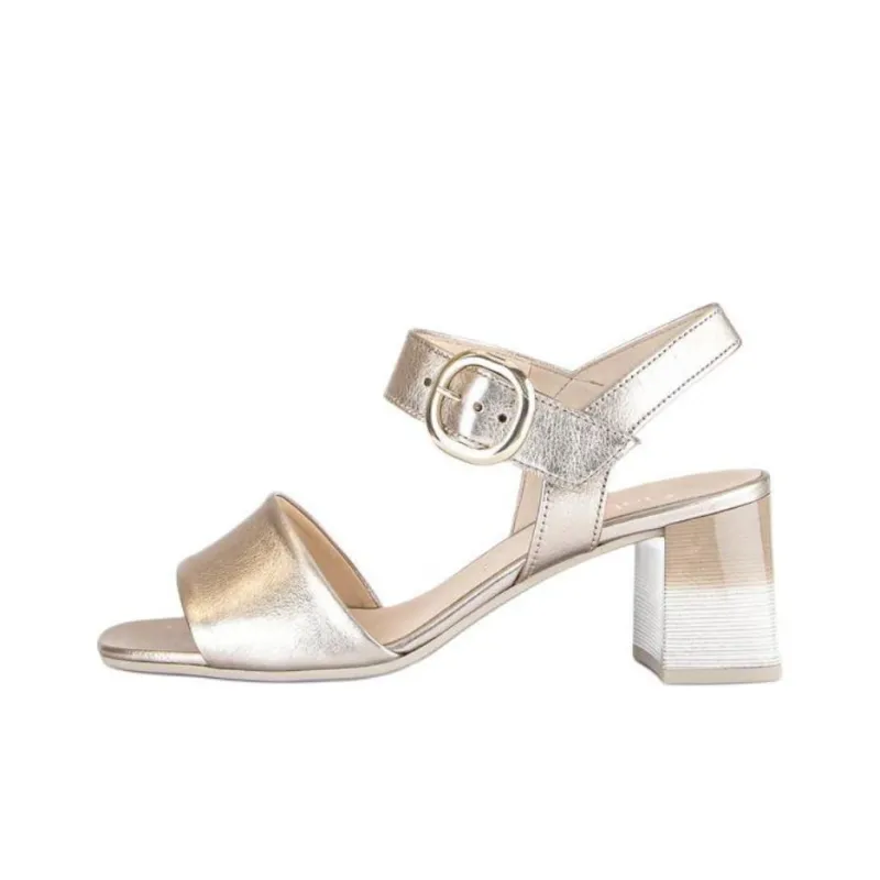 Gabor Strap Sandals 5cm Women's Metallic-0