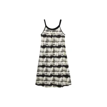 Sha Qian Nightgown Summer Women's Black
