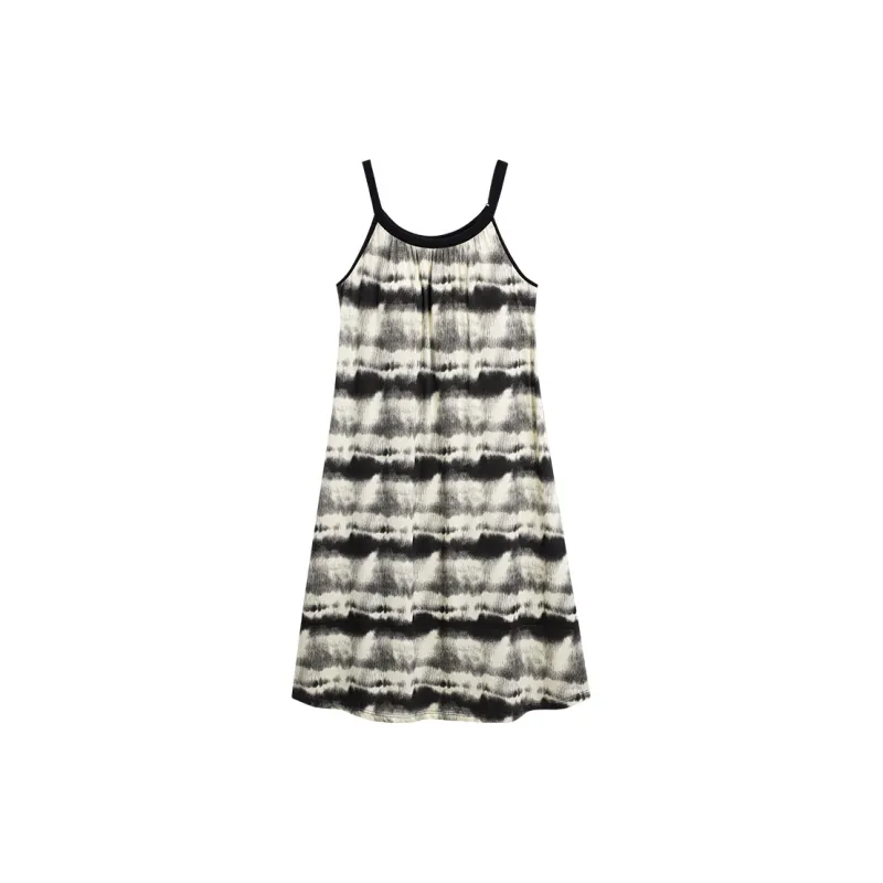 Sha Qian Nightgown Summer Women's Black-0