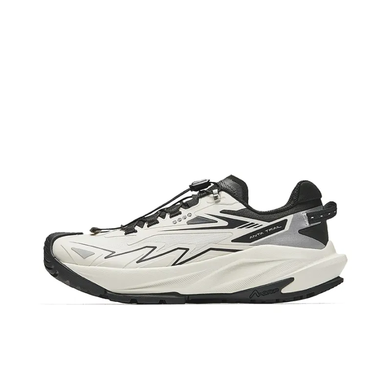 Anta Water Resistant Low Top Running Shoes Women's Ivory White-0