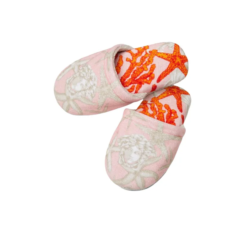 VERSACE Barocco Closed Toe Slippers Women's Pink-2