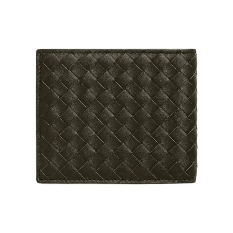 Bottega Veneta Intrecciato Calfskin Wallet Trumpets Men's Dark Brown-1