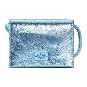GANNI Recycled Leather Wallet Women's Blue
