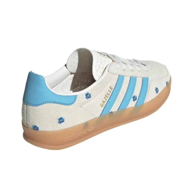 Adidas Originals GAZELLE Indoor Floral 'White Blue' Women's-3