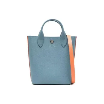 LONGCHAMP Cow Leather Tote Bag Shopping Bag Shoulder Bag Crossbody Bag Handbag Extra Small Women's Cloud Blue