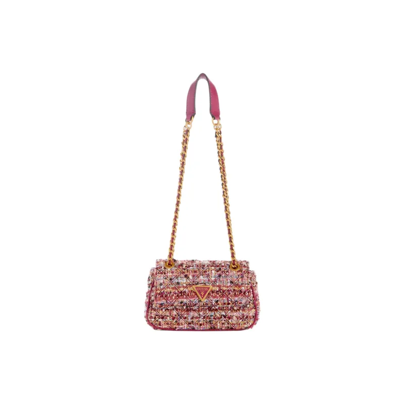 GUESS Tweed Crossbody Bag Mini Women's Purple-0