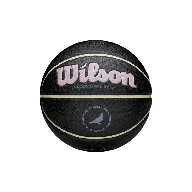 Wilson Synthetic Leather Basketball Black Size 7 Training Unisex-0