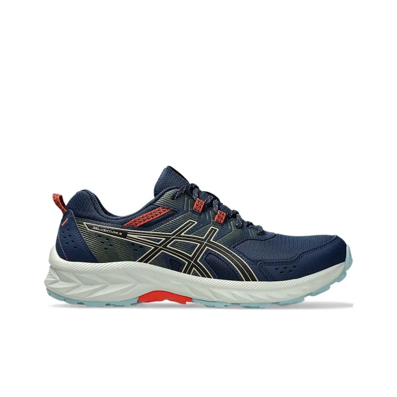 Asics Gel Venture 9 Shock Absorbers With Slip Resistant Features Low Top Trail Running Shoes Men's Black-1