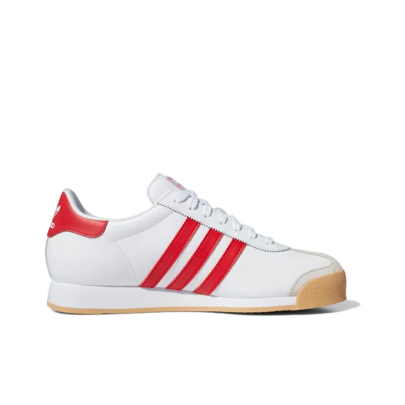 Adidas Originals Samoa Non slip Lightweight Low Top Skateboard Shoes Men's White Red-1