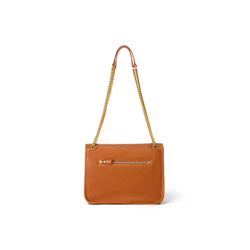 KAISER Vegetable Tanned Leather Shoulder Bag Regular Unisex Caramel/Roasted Brown/Ebony Black-2