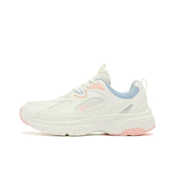 QIAODAN Lightweight Rebound Low-Top Running Shoes Women's Ivory/Rain Blue