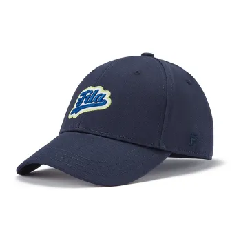 FILA FUSION Cotton Baseball Caps Unisex Deep Clothing Blue
