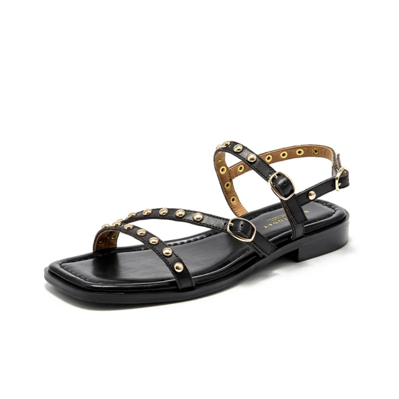Beau Today Roman Sandals Women's Black-1