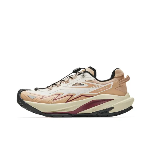 ANTA Running Shoes Women's Low-Top Light Walnut/Ivory White/Basic Black