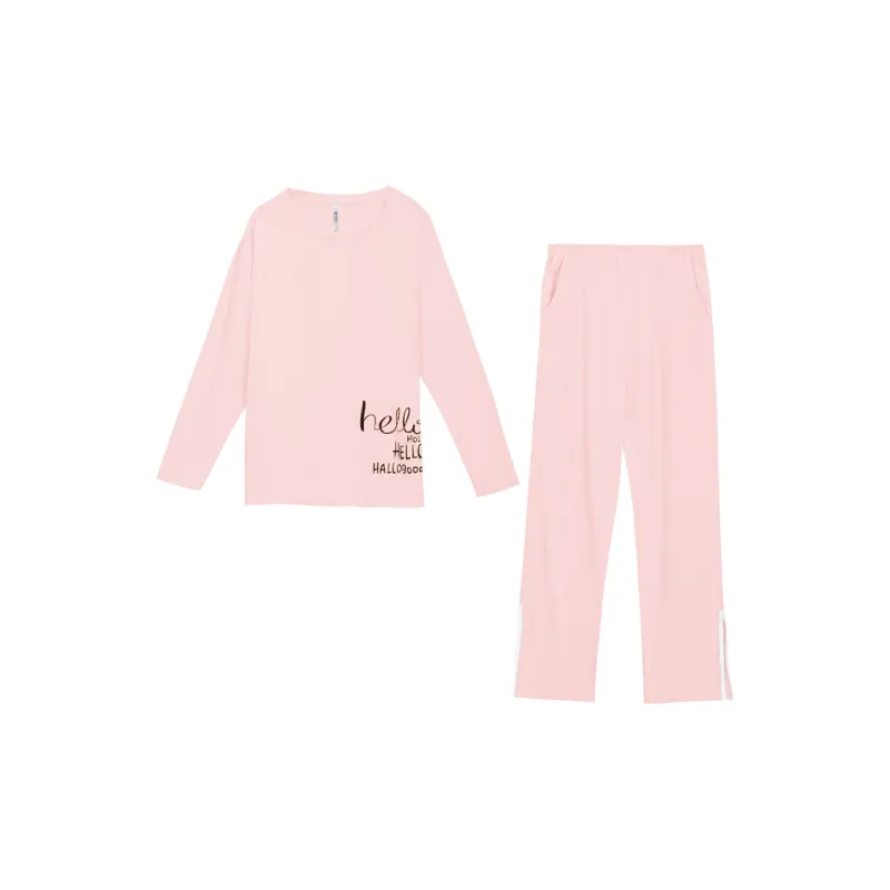Red Beans At Home Pajama Set Women's-2