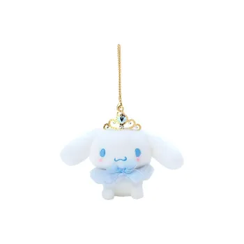 Sanrio Cinnamoroll Tokikiku Tiara Crown Keychain Dolls Plush Pendant 12.5cm Height