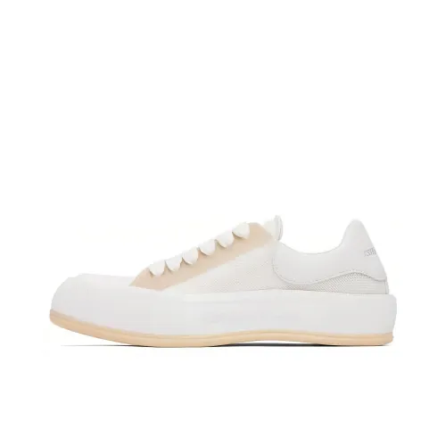Alexander McQueen Deck Lace Up Sneakers 'White Beige'