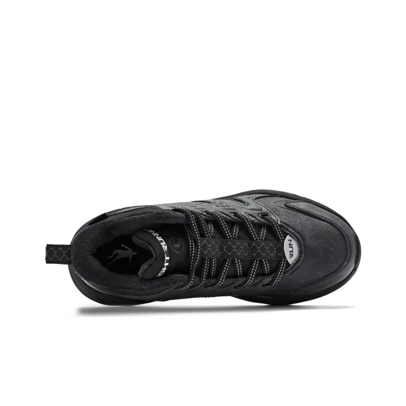 QIAODAN Breathable Low Top Running Shoes Women's Black White-3