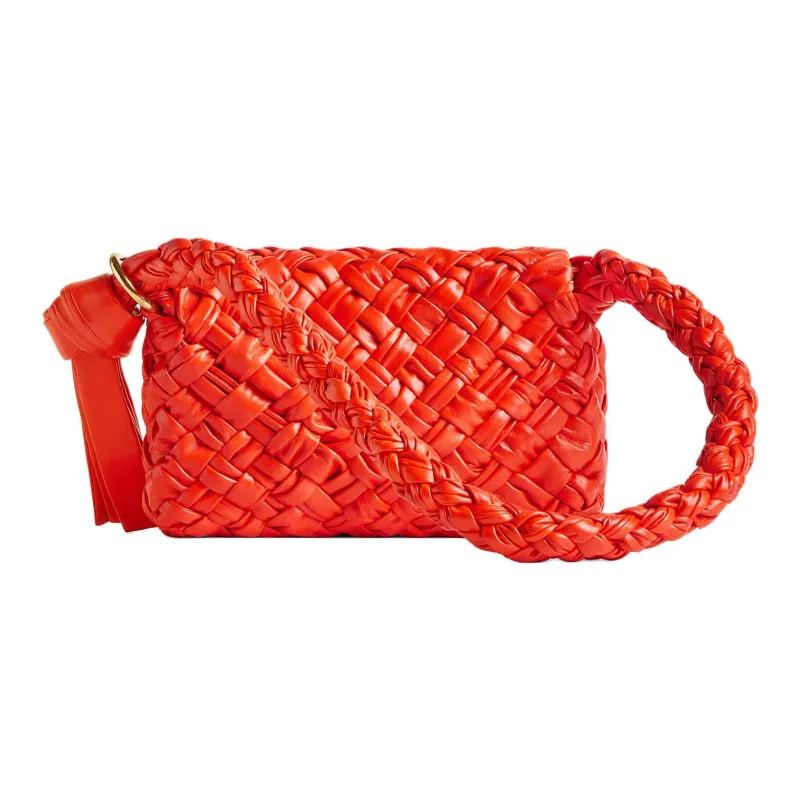 Bottega Veneta KALIMERO Cow Leather Portable Crossbody Bag Shoulder Bag Women's Orange-2