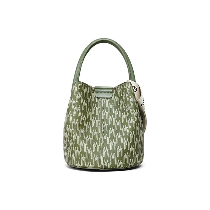 VINEY PVC Handbag, Shoulder Bag, Crossbody Bag, Bucket Bag Regular Women's Green-3