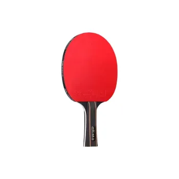 DOUBLEFISH Ping Pong Paddles Unisex Pure Wood Red Horizontal Beat Straight Beat