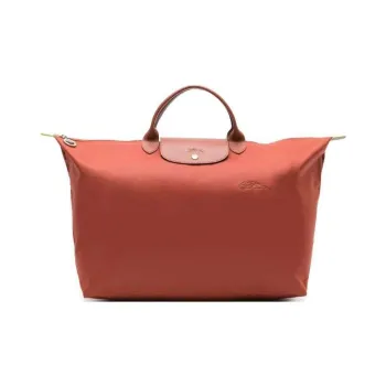 LONGCHAMP Le Pliage Recycled Polyamide Canvas Handbags Travel Bags Small Size Women's Brown