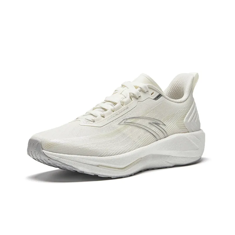 Anta Durable Breathable Lightweight Low Top Running Shoes Men's Ivory White-1