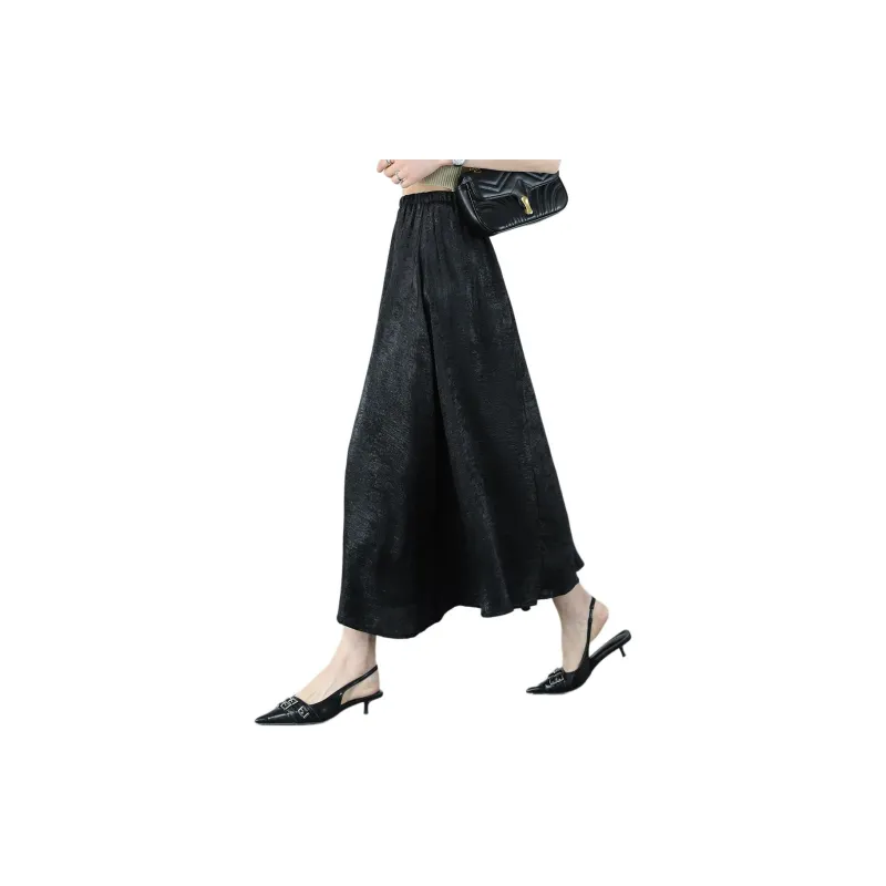 TERRE BLEUE Casual Long Skirt Women's Black-1