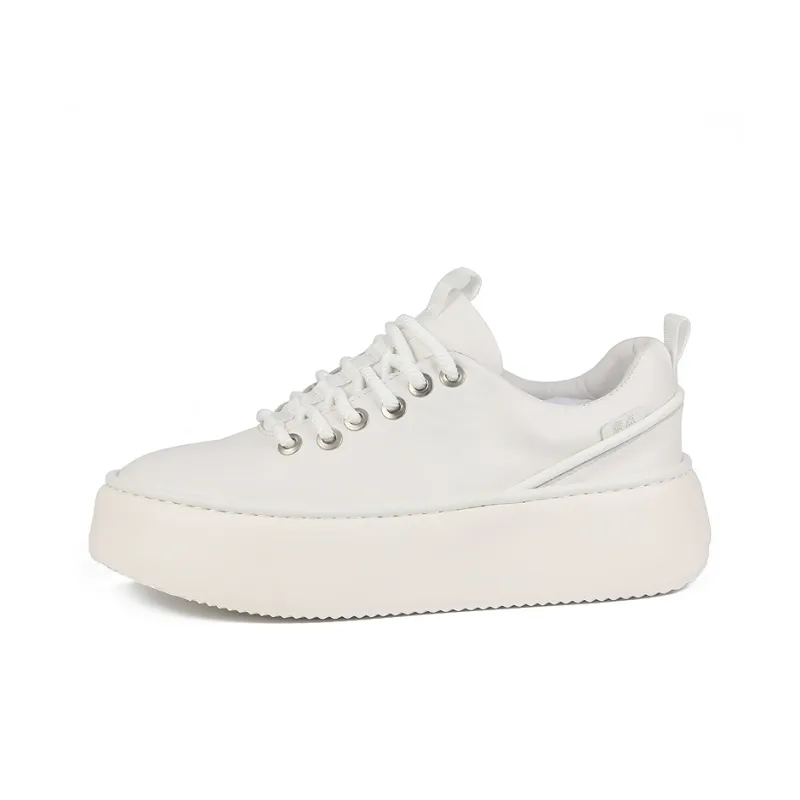 Thai Points Anti Slip And Wear Resistant Height Increasing Low Top Skateboard Shoes Men's White-0