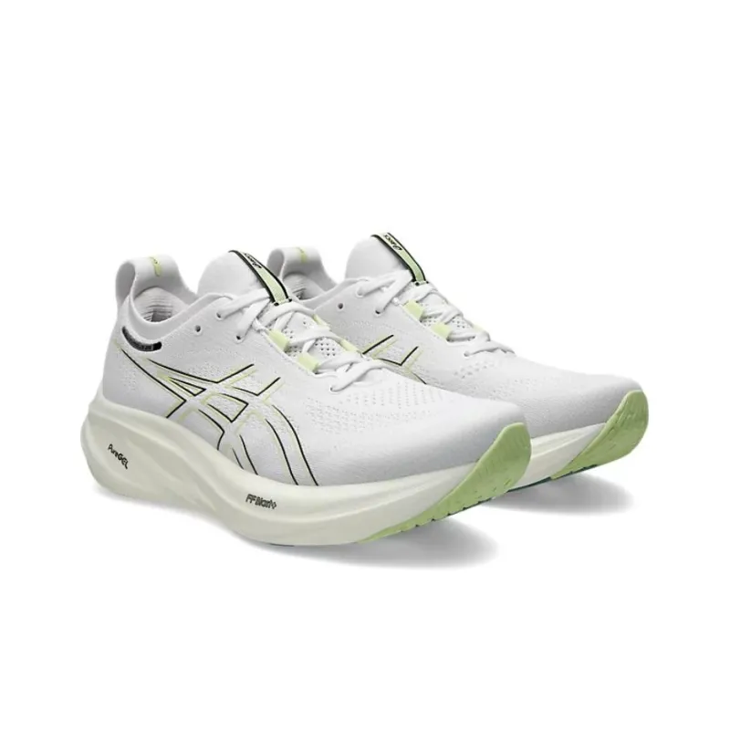 Asics GEL NIMBUS 26 Cushioning, Slip Resistant, Abrasion Resistant Support Low Top Training Running Shoes Men's White-1