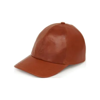 Chloe Cotton, Polyester, Buffalo Leather, Viscose Baseball Caps Women's Brown