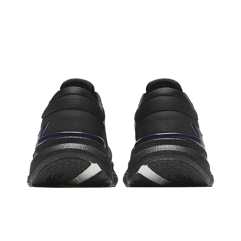 Anta Durable Breathable Lightweight Low Top Running Shoes Men's Basic Black-3