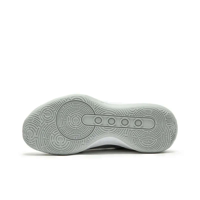 361° Cushioning Wear Resistant Low Top Basketball Shoes Men's Silver White-5