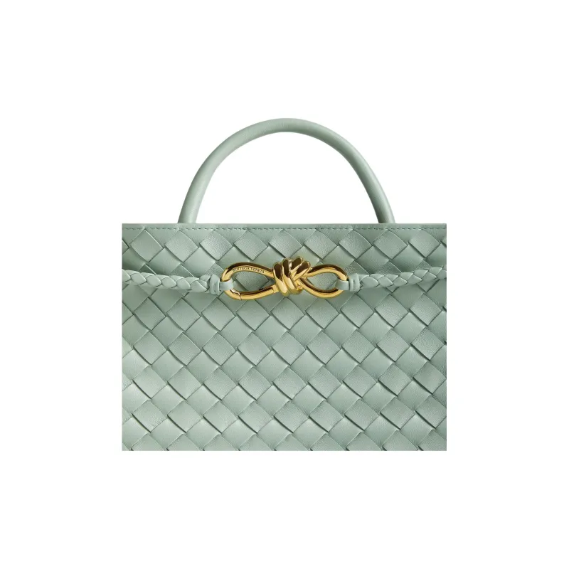 Bottega Veneta Andiamo Series Sheepskin Shoulder Bag Crossbody Bag Handbag Small Size Women's Sage Green-4