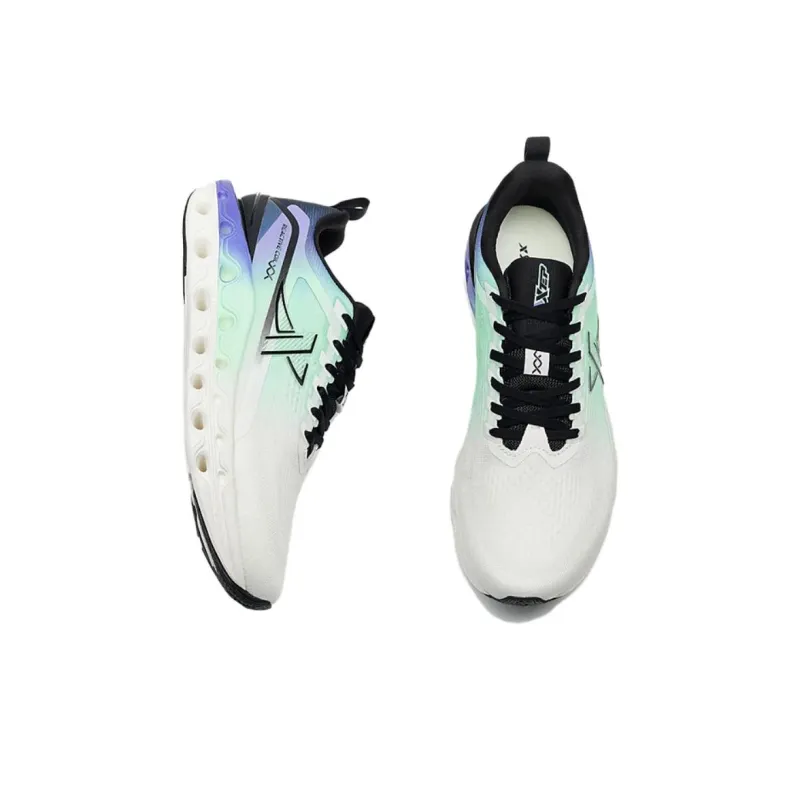 XTEP Slip Resistant And Breathable Low Top Running Shoes Men's Light Turquoise Black-3