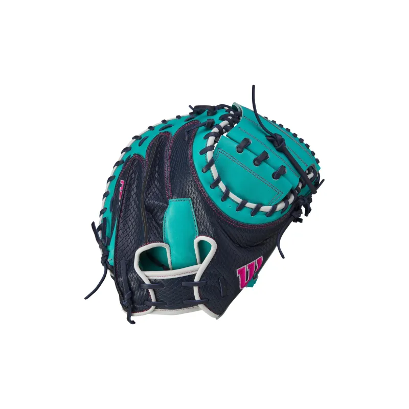 Wilson Baseball Gloves Catcher's Glove PU Polyurethane Unisex Black Green-3