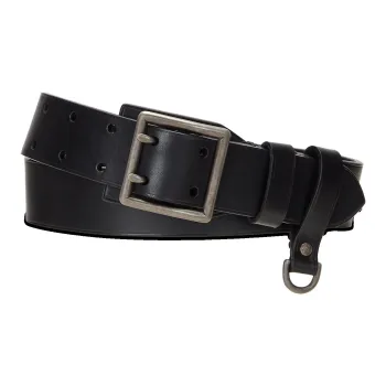 Ralph Lauren Purple Label Equestrian Style Design Cow Leather Leather Belts Unisex Black Width: 3.2cm