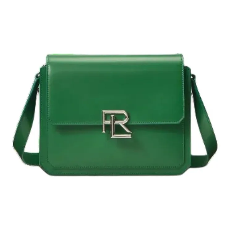 Ralph Lauren Cow Leather Shoulder Bag Crossbody Bag Unisex Dark Green-0