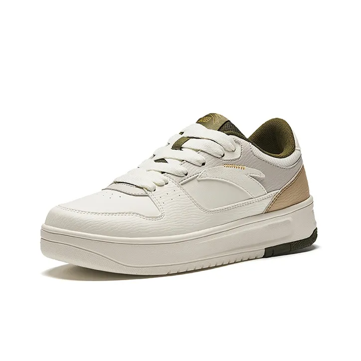 Anta Lightweight White Sneakers Height Increasing Lightweight Low-Top Skateboard Shoes Men's One Gray-1