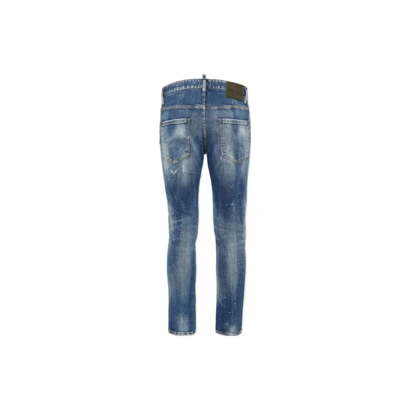 DSQUARED 2 Medium Corduroy Patches Washed Skater Jeans-1