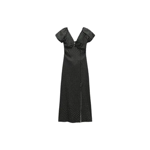 ZARA Short-Sleeved Dresses Women's Black