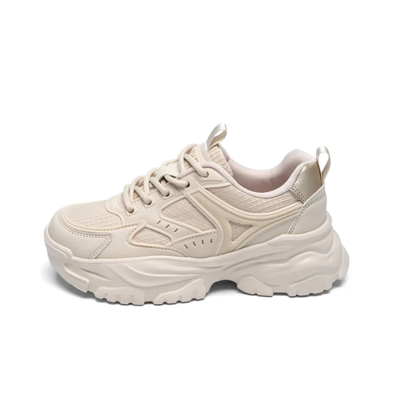 ZHR Chunky Sneakers Women's Low Top Beige, Milk Tea-0