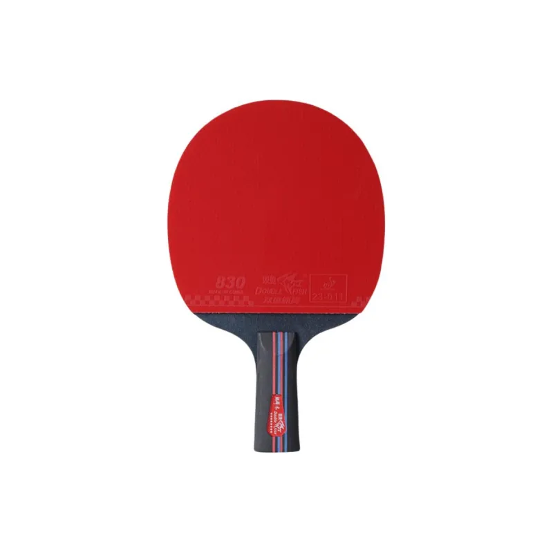 DOUBLEFISH Ping Pong Paddles Unisex Pure Wood Red Horizontal Beat Straight Beat-20