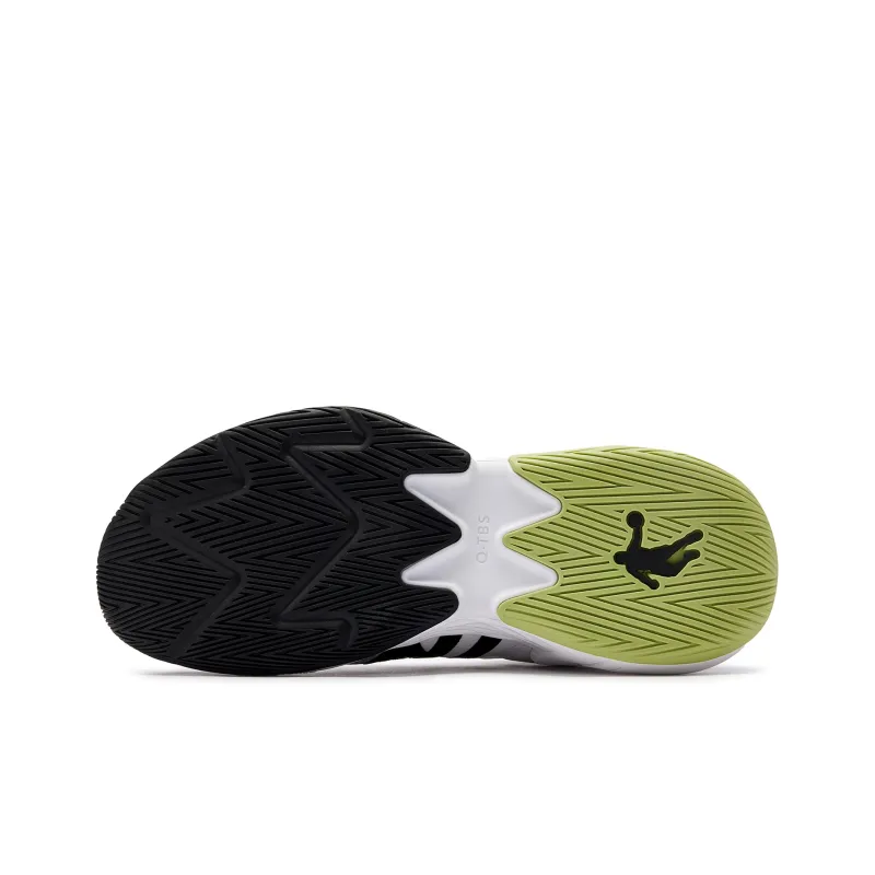 QIAODAN Anti Slip Wear Resistant Low Top Basketball Shoes Men's Black White-4