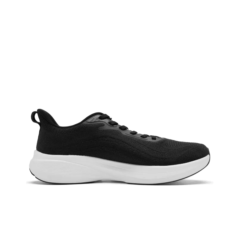 QIAODAN Sigh 5.0 Cushioned Slip-Resistant Low-Top Running Shoes Men's Black White-1