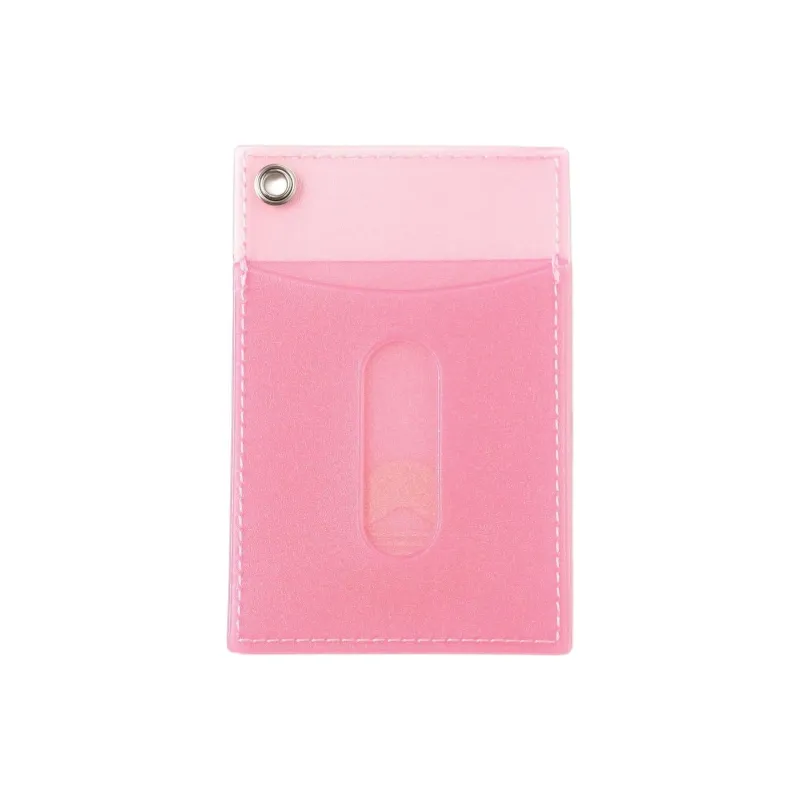 Beams MISTY LAYER Collaboration PVC Card Holder Men's Pink/Blue/Brown-1