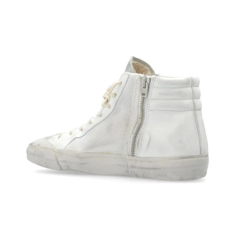 Golden Goose Slide Double Quarter Penstar High Top Skateboard Shoes Women's White-3