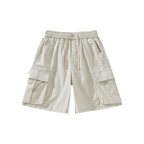 YABAOBAO Casual Shorts Men Off White