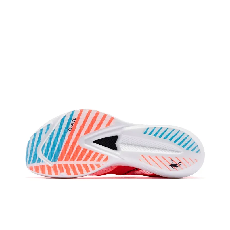 QIAODAN Flying Shadow PB1.0 Slip Resistant, Abrasion Resistant, Lightweight Low Top Running Shoes Women's Orange Blue-3