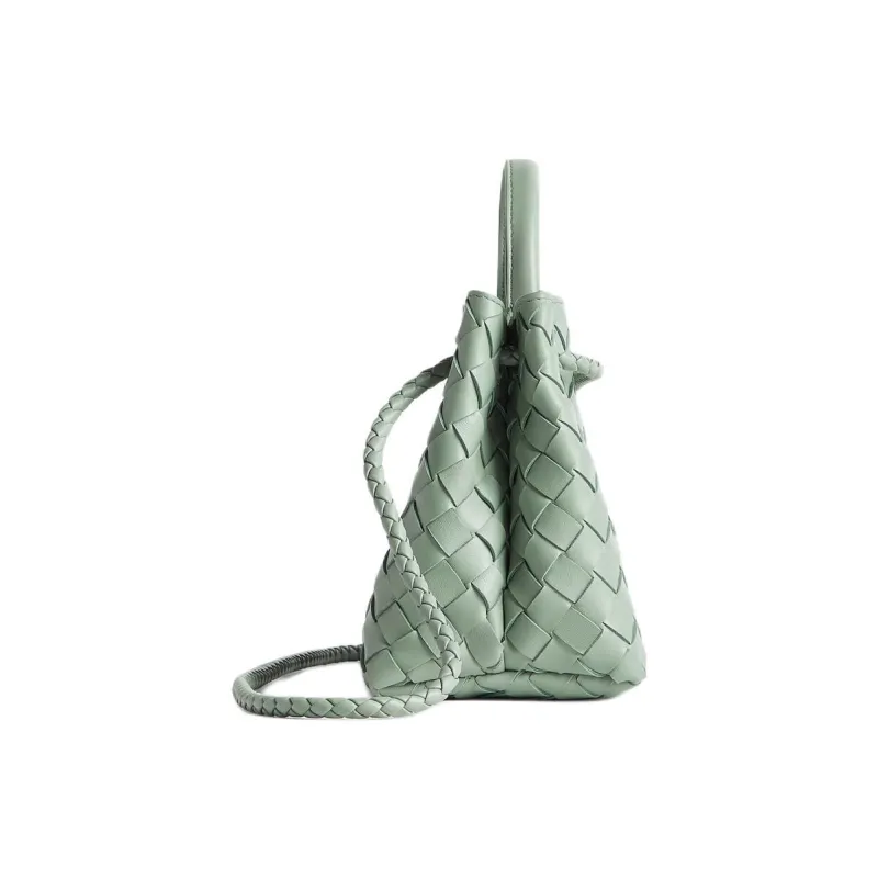 Bottega Veneta Andiamo Series Sheepskin Shoulder Bag Crossbody Bag Handbag Small Size Women's Sage Green-1